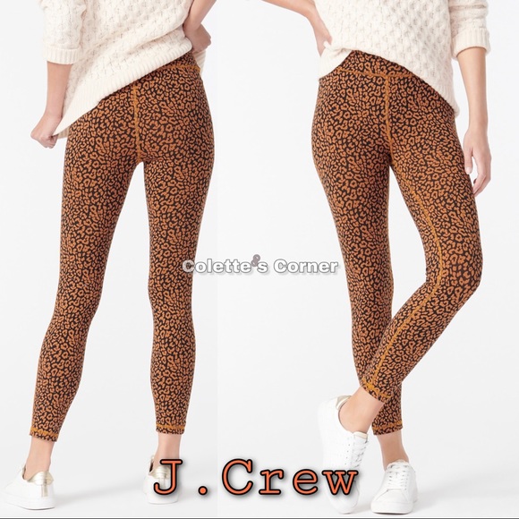 J. Crew Pants - J.Crew High-Rise 7/8 Cropped Leopard Print Legging